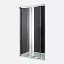 Дверь в проем Cezares Premier-Soft, одна раздвижная секция с одним неподвижным стеклом, PREMIER-SOFT-BF-1-130-С-Cr-IV 1300x1950 мм