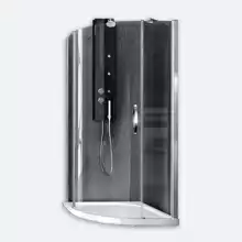 Душевой уголок Cezares Fontano, радиальный, R-550, одна распашная дверь. FONTANO-R-11-90-C-Cr-L 900x900x1950 мм