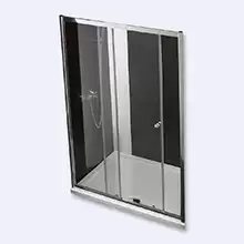 Дверь в проем Cezares Anima: одна раздвижная секция с одним неподвижным стеклом. ANIMA-BF-1-110-P-Cr 1100x1950 мм