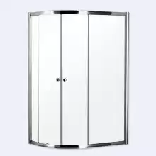 Душевой уголок Cezares Practico, радиальный ассиметричный, R-550: две раздвижные двери. PRATICO-RH-2-100/80-P-Cr 1000x800x1850 мм