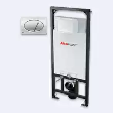 Комплект AlcaPlast 3 в 1 (A101/1200+M071) (инсталляция + кнопка + комплект креплений к стене)