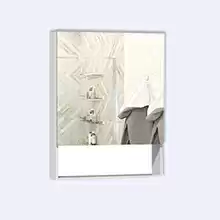 Шкаф зеркальный Ingenium Fus 600.11, 600*160*900, белый глянец