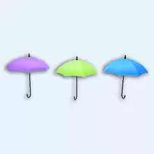 Крючки My home универсальные Зонтики, цвет микс - голубой, зеленый, сиреневый, G-SH-HG-051-2