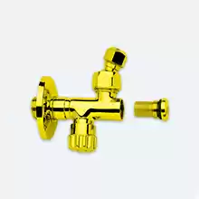 Вентиль с фильтром, регулировкой и выводом, с вращающимся соединением,3/8, d10, золото