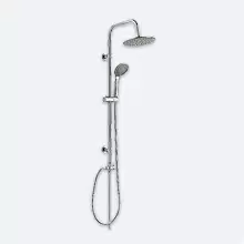 Душевая стойка с тропическим душем Osgard Grunan, 5-ти режимная лейка, верхний душ диаметром 200 мм, свободный крепеж, керамический дивертор 10050