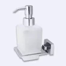Дозатор жидкого мыла настенный, хром/матовое стекло 4970 Veragio Ramba