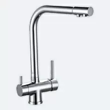 Смеситель одноручный (40 мм)  для кухни c подключением к фильтру с питьевой водой, хром Rossinka Z40-25