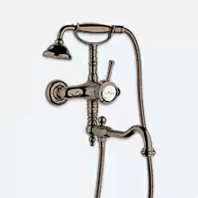 Смеситель для ванны с ручным душем и повортным изливом Cezares GIUBILEO-VDFM2-02 Бронза ручки Металл