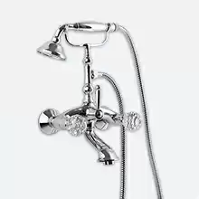 Смеситель для ванны с ручным душем, Cezares ATLANTIS-VD-01-Sw Хром ручки Swarovski