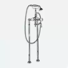 Напольный смеситель для ванны с ручным душем и поворотным изливом, Cezares ATLANTIS-VDP2-01-Sw Хром ручки Swarovski