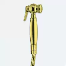 Гигиенический душ со шлангом 120 см и держателем, ручка металическая Cezares ATLANTIS-IFS-03/24 Золото 24 карат ручки Золото 24 карат
