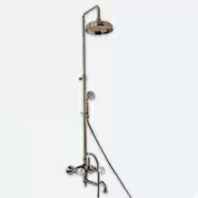 Душевая колонна со смесителем для ванны с поворотным изливом, верхним и ручным душем Cezares ATLANTIS-CVDF2-02-Sw Бронза ручки Swarovski