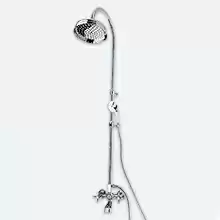 Душевая колонна со смесителем для ванны с верхним и ручным душем Cezares ATLANTIS-NOSTALGIA-CVD-01 Хром ручки Хром