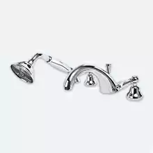 Смеситель на борт ванной с ручным выдвижным душем Cezares DIAMOND-BVD-01-Sw Хром ручки Swarovski