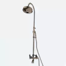 Душевая колонна со смесителем для ванны, верхним и ручным душем Cezares DIAMOND-CVD-02-NM Бронза ручки Мрамор