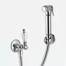 Гигиенический душ с запорным вентилем, со шлангом 120см и держателем Cezares DIAMOND-KS-01-Sw Хром ручки Swarovski