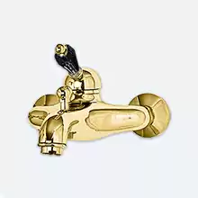 Смеситель для ванны и душа однорычажный Cezares VINTAGE-VM-03/24-Sw-N Золото 24 карат ручки Swarovski Nero