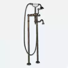 Напольный смеситель для ванны с поворотным изливом и ручным душем Cezares MARGOT-VDP2-02-M Бронза ручки Бронза
