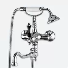 Смеситель для ванны с ручным душем и повортным изливом Cezares MARGOT-VDFM2-01-NM Хром ручки Мрамор