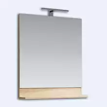 Aqwella FOSTER Панель с зеркалом, светильником и полочкой, дуб сонома, FOS0207DS