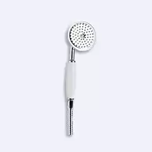 Ручной душ со шлангом 150см, ручка металлическая, белая  Cezares DEF-01-BLC Хром ручки bianco lucido/cromo