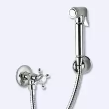 Гигиенический душ с запорным вентилем, со шлангом 120см и держателем Cezares GOLF-KS-01 Хром ручки Хром
