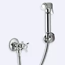 Гигиенический душ с запорным вентилем, со шлангом 120 см и держателем Cezares LORD-KS-01 Хром ручки Хром