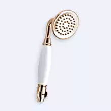 Ручной душ с антикальциевым покрытием, ручка белая Cezares CZR-D2FC2-02 Бронза ручки Бронза