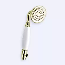 Ручной душ с антикальциевым покрытием, ручка белая Cezares CZR-D2FC2-03 Золото ручки Золото