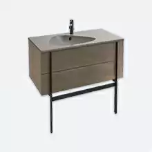 Мебель 100 см для раковины 100 см - 2 ящика, коричневая кожа Jacob Delafon Nouvelle Vague EB3032-NR2
