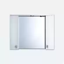 IDDIS Rise RIS90W0i99 Шкаф-зеркало для ванной. Цвет белый. Материал: ДСП. Ширина: 90 см. Две распашные дверцы. Встроенная подсветка.Упаковка: картон,