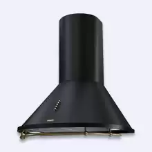 Krona NIKOL 600 black/bronze push button кухонная вытяжка с рейлингом купольная
