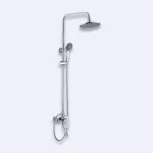 BelBagno DISCO Душевая колонна со смесителем для ванны, верхним и ручным душем, хром DIS-VSCM-CRM