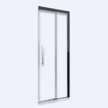 560-120000P-05-02 Душевая дверь EXCLUSIVE ECS2P/1200 1200*2050 black elox/transparent/6mm