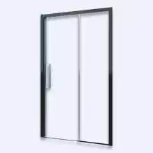 565-150000P-05-02 (СПЕЦ.) Душевая дверь EXCLUSIVE ECD2P/1500 1500*2050 black elox/transparent/6mm
