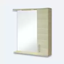Зеркало-шкаф Comforty Марио 75 с подсветкой сосна лоредо
