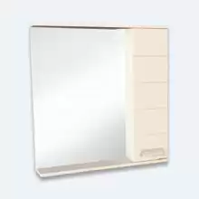 Зеркало-шкаф Comforty Модена 75 с подсветкой белый