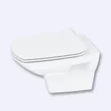 Унитаз подвесной CARINA XL CLEAN ON, белый, с сиденьем дюропласт микролифт, тонкое