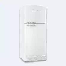 Отдельностоящий двухдверный холодильник, 80 см, No-Frost, петли справа Smeg FAB50RWH
