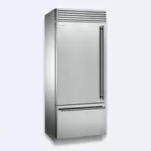 Отдельностоящий холодильник, 90 см, No-Frost, петли слева Smeg RF396LSIX