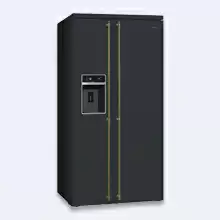 Отдельностоящий холодильник Side-by-side, 91 см, No-Frost Smeg SBS8004AO